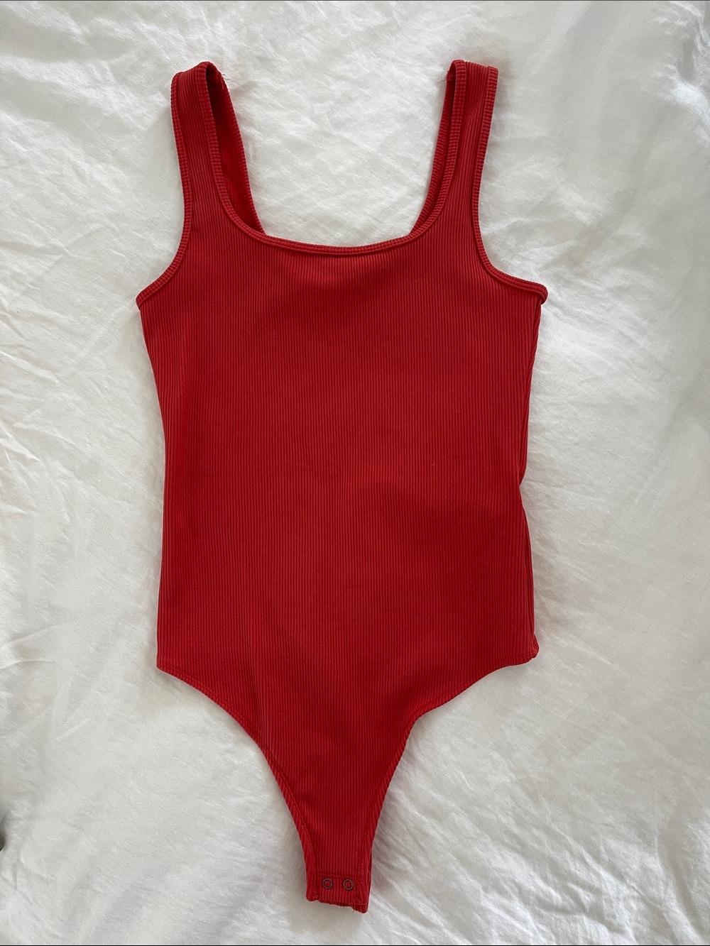 NWOT Abercrombie & Fitch Soft A&F Collection Ribbed Tank Scoopneck Bodysuit